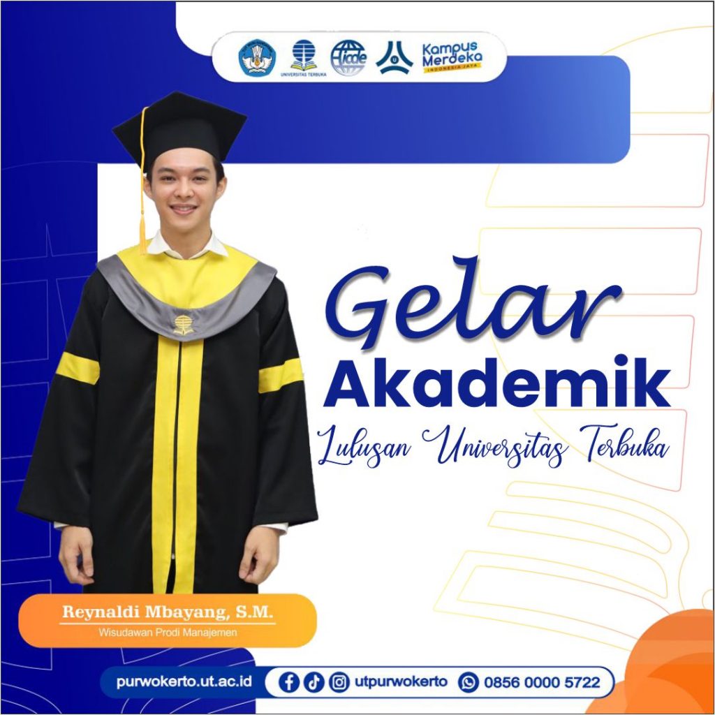 Terbaru! Gelar Akademik Lulusan Universitas Terbuka - UT Purwokerto